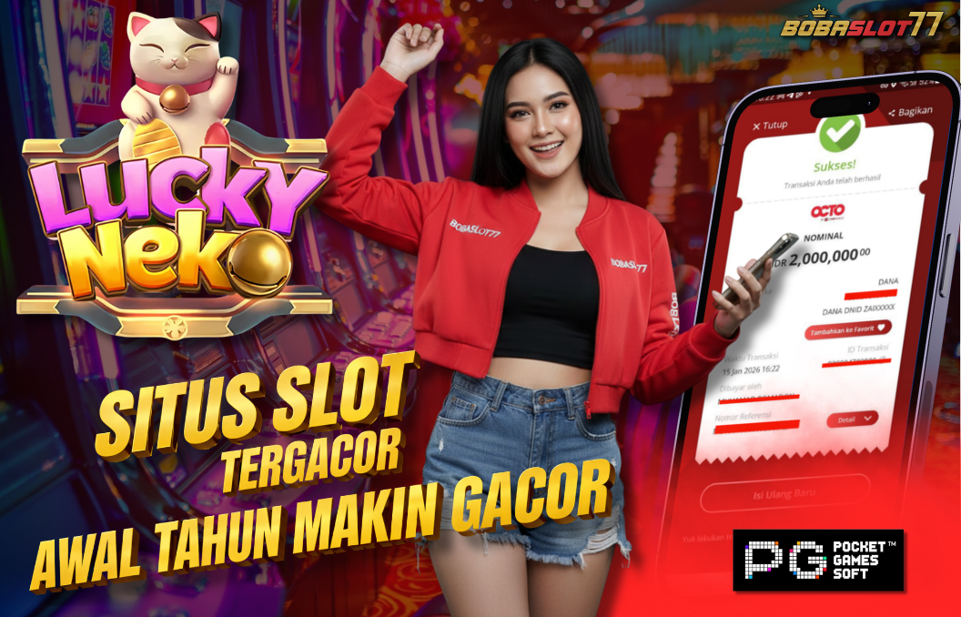 Selamat kepada user id : ay***6 Wede Rp 2.000.000 di Game LUCKY NEKO PG SOFT Cair Gk Sampe 1 Menit! Menang Mudah di Bobaslot77